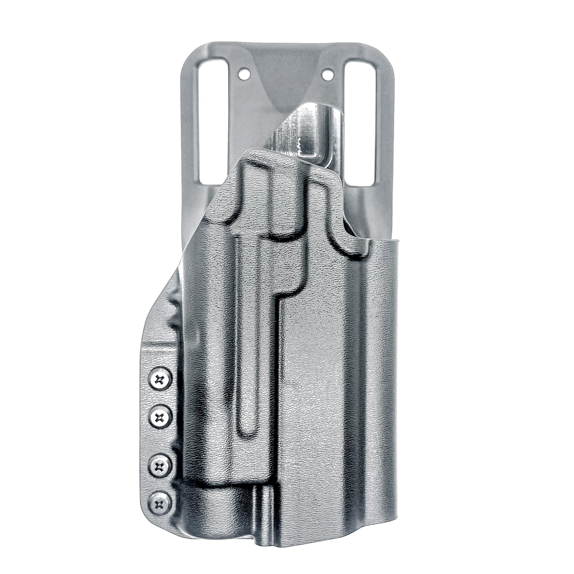 Light-Duty and Competition OWB holster for the Staccato HD P4.5 and Streamlight TLR-1 HL or TLR-1 HP for Outside Waistband range & competition use.