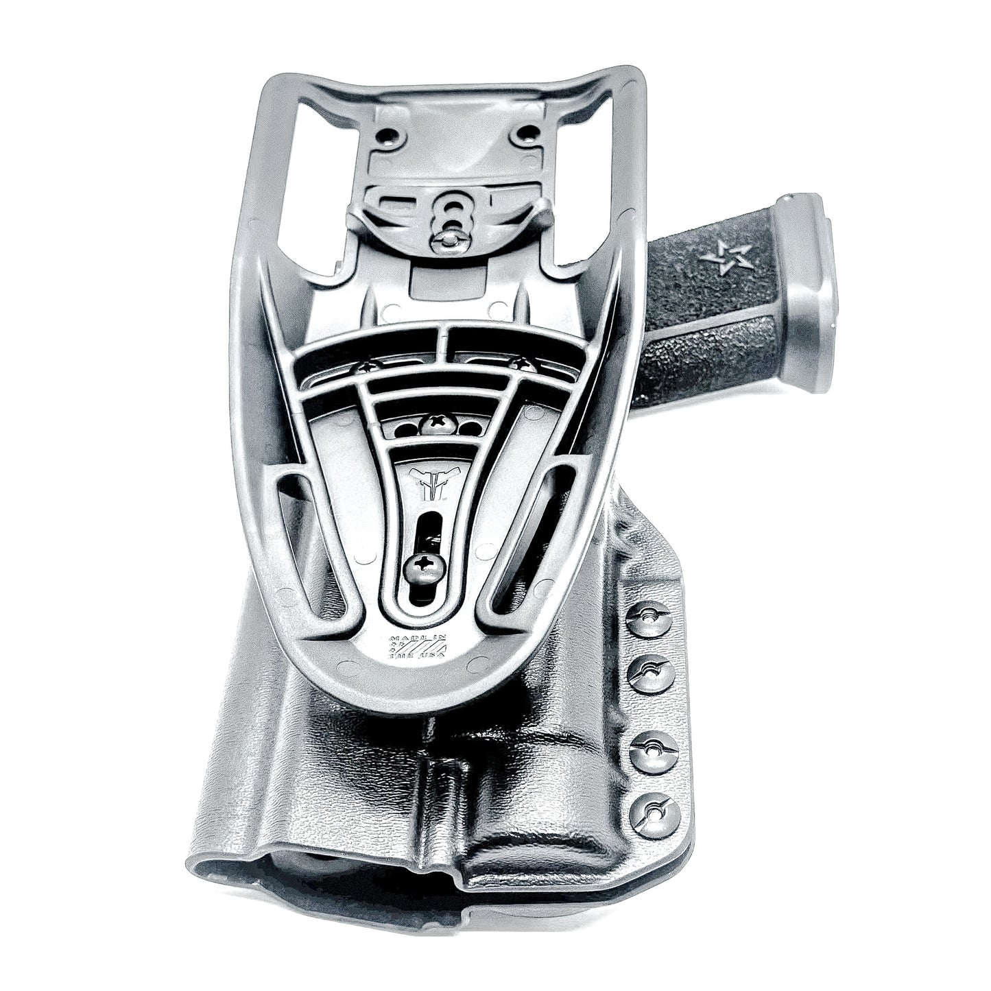 Light-Duty and Competition OWB holster for the Staccato HD P4.5 and Streamlight TLR-1 HL or TLR-1 HP for Outside Waistband range & competition use.