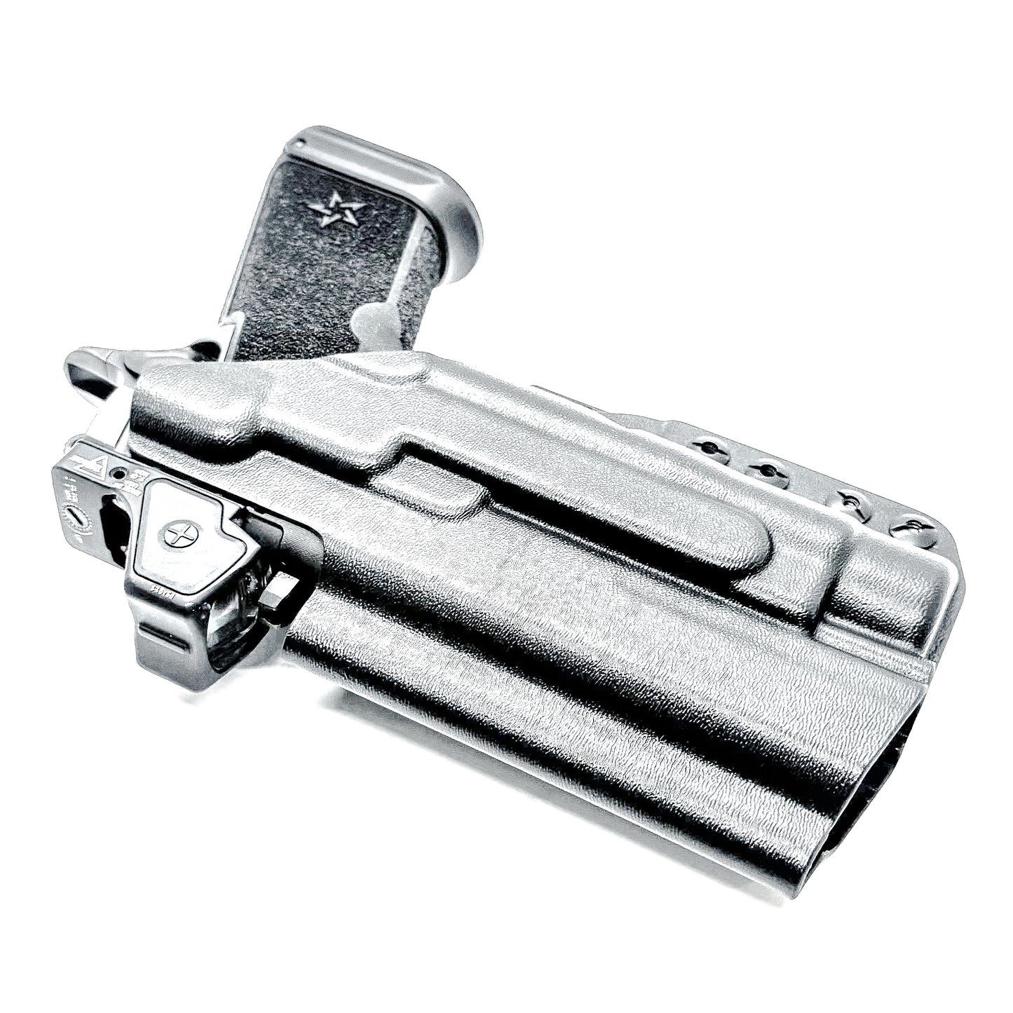 IWB holster for the Staccato HD P4.5 and Streamlight TLR-1 HL or TLR-1 HP for Inside Waistband concealed carry.