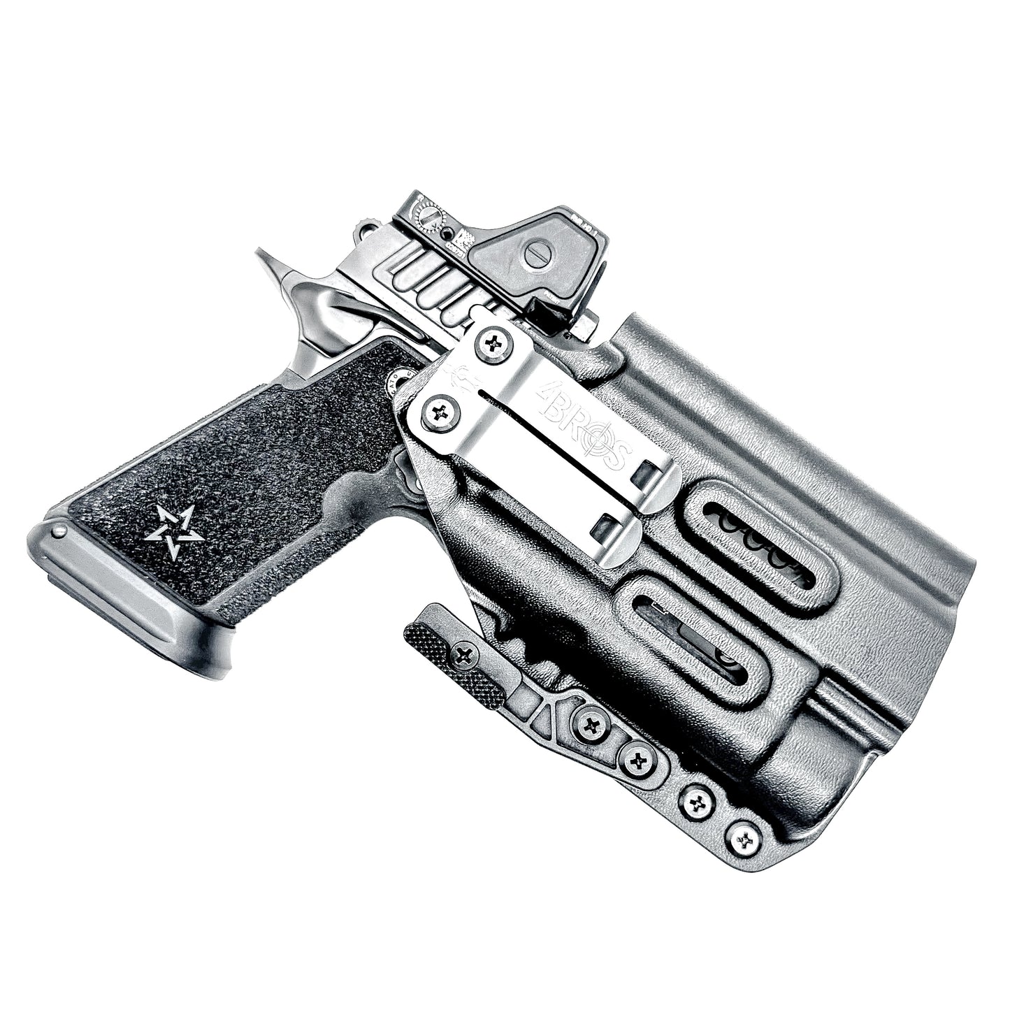 IWB holster for the Staccato HD P4.5 and Streamlight TLR-1 HL or TLR-1 HP for Inside Waistband concealed carry.