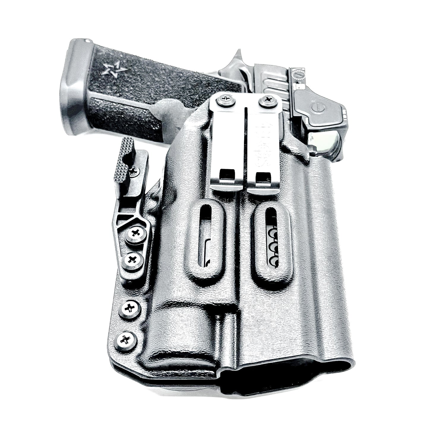 IWB holster for the Staccato HD P4.5 and Streamlight TLR-1 HL or TLR-1 HP for Inside Waistband concealed carry.