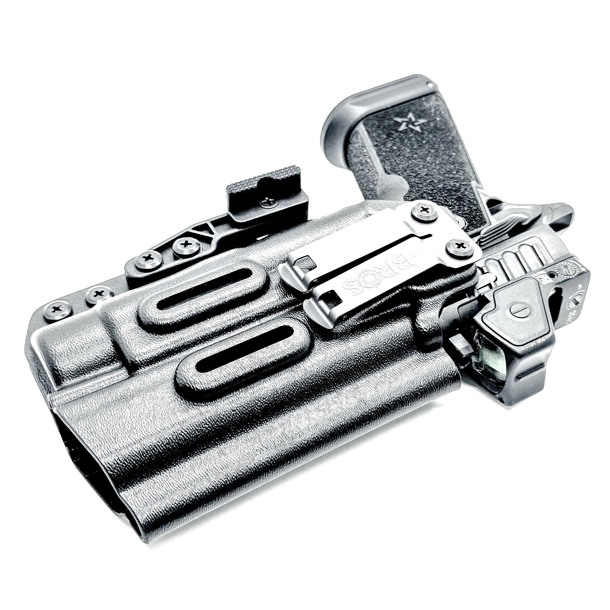 IWB holster for the Staccato HD P4.5 and Streamlight TLR-1 HL or TLR-1 HP for Inside Waistband concealed carry.