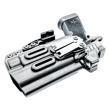 IWB holster for the Staccato HD P4.5 and Streamlight TLR-1 HL or TLR-1 HP for Inside Waistband concealed carry.