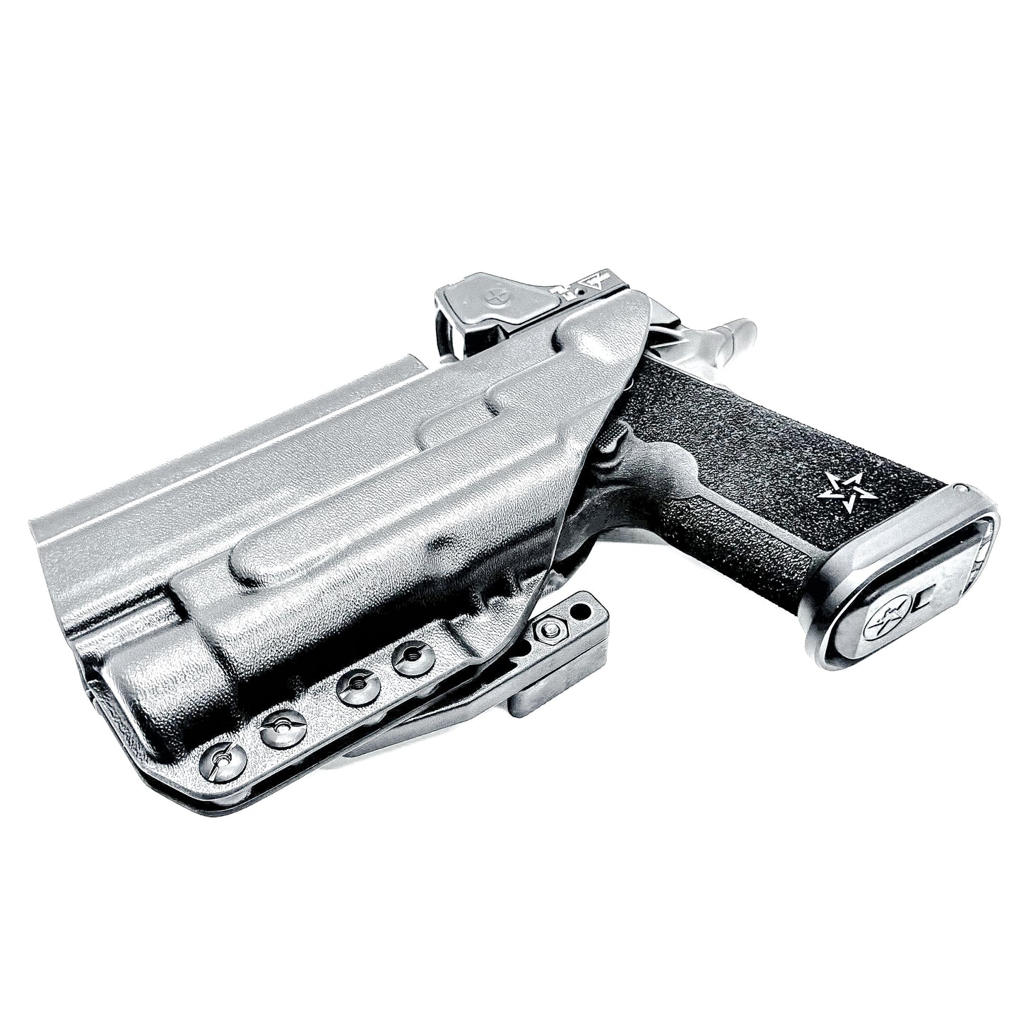 IWB holster for the Staccato HD P4.5 and Streamlight TLR-1 HL or TLR-1 HP for Inside Waistband concealed carry.