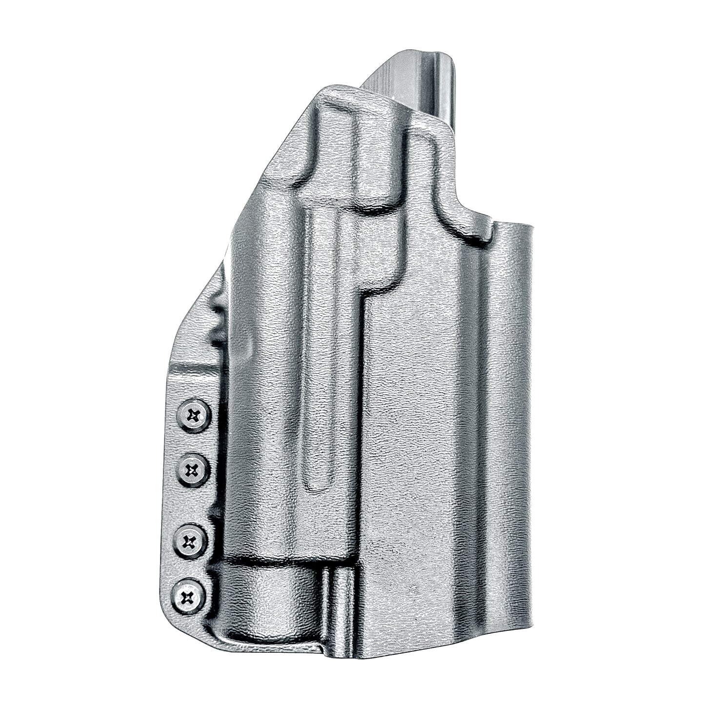 OWB holster for the Staccato HD P4.5 and Streamlight TLR-1 HL or TLR-1 HP for Outside Waistband carry.