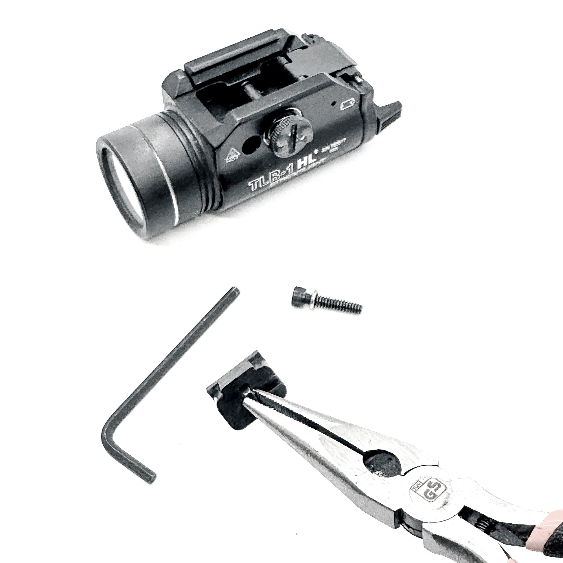 precision-made replacement key is designed specifically for the Staccato HD P4 to reposition the Streamlight TLR-1 HL closer to the trigger guard.