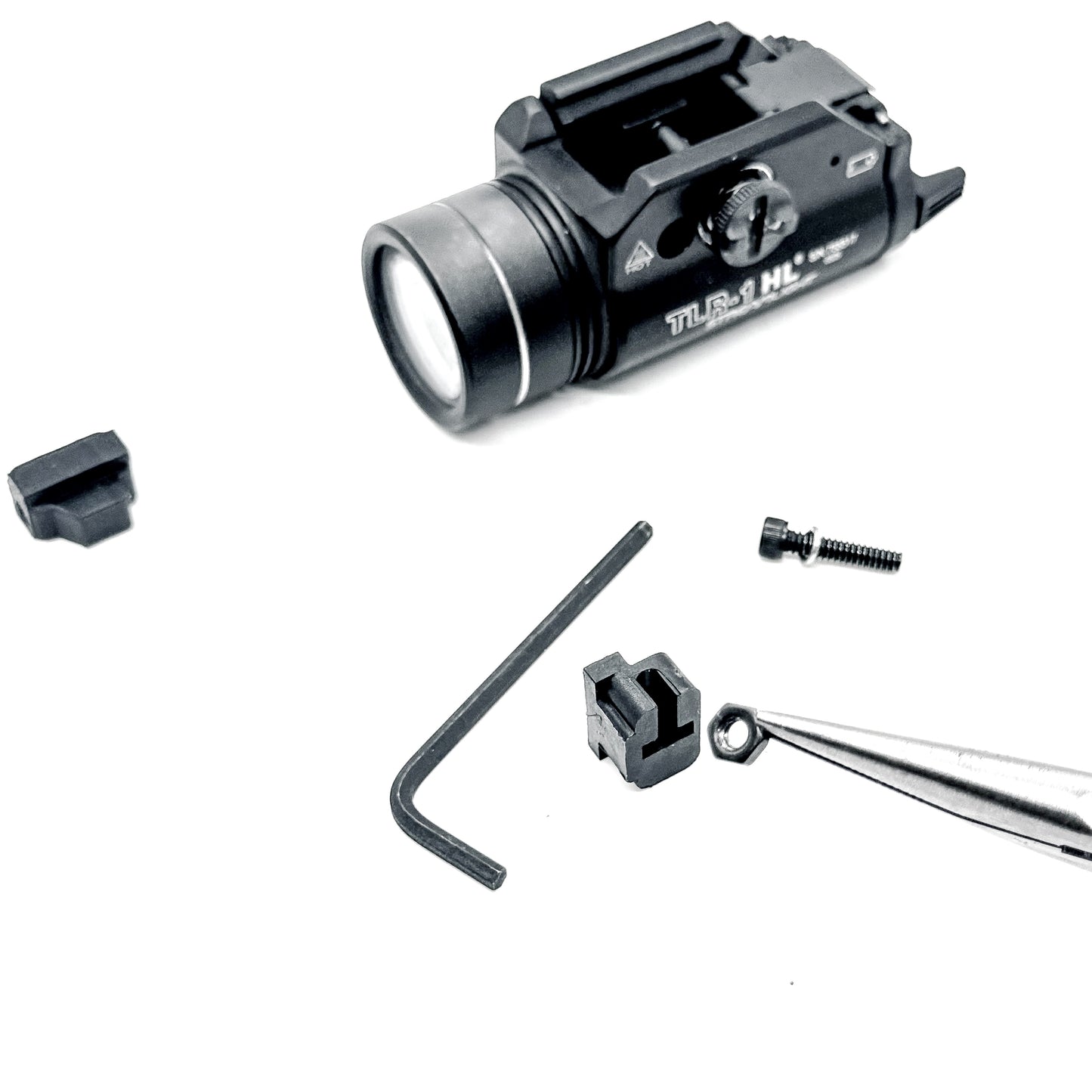 precision-made replacement key is designed specifically for the Staccato HD P4 to reposition the Streamlight TLR-1 HL closer to the trigger guard.