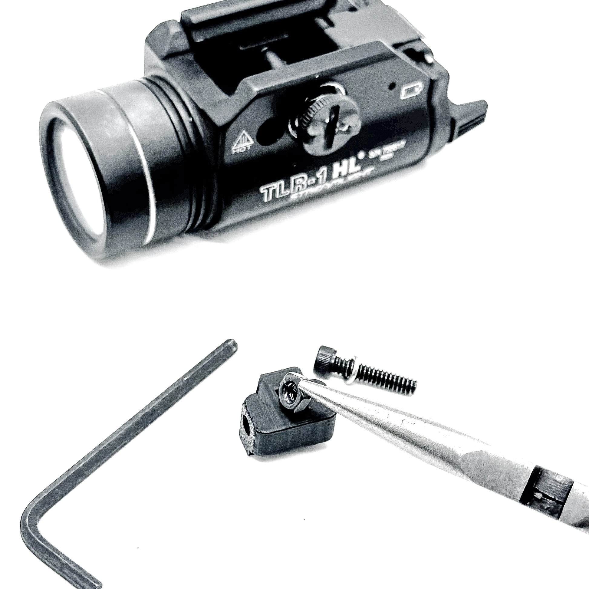 precision-made replacement key is designed specifically for the Staccato HD P4 to reposition the Streamlight TLR-1 HL closer to the trigger guard.