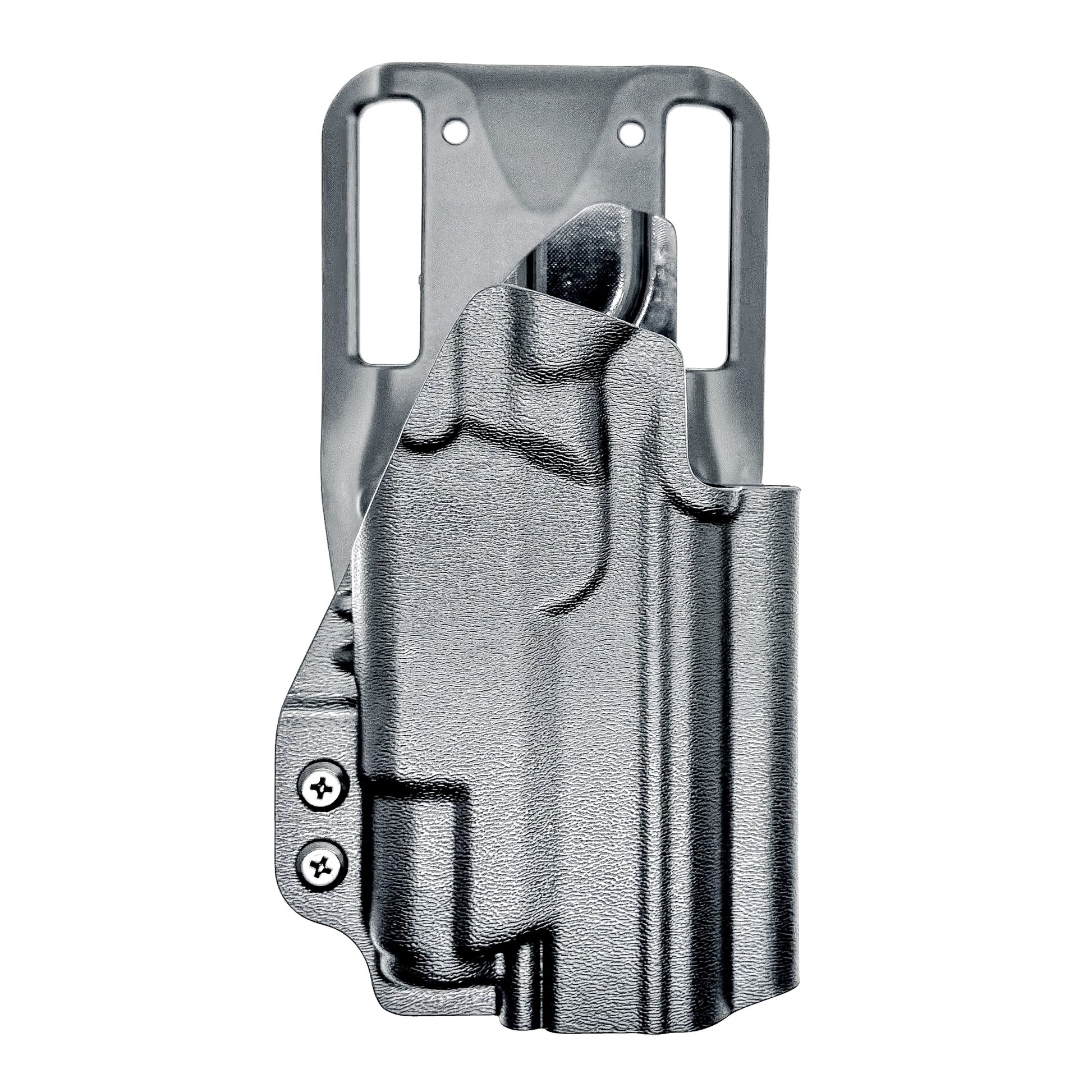OWB outside the waistband duty & competition holster for the Staccato HD P4 and Surefire XC3 from Four Brothers