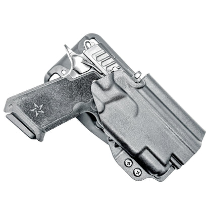 OWB outside the waistband duty & competition holster for the Staccato HD P4 and Surefire XC3 from Four Brothers