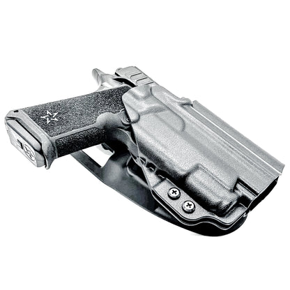 OWB outside the waistband duty & competition holster for the Staccato HD P4 and Surefire XC3 from Four Brothers