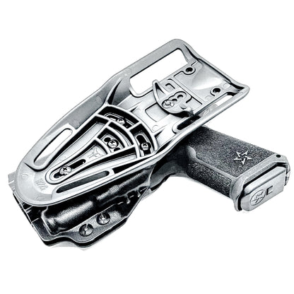 OWB outside the waistband duty & competition holster for the Staccato HD P4 and Surefire XC3 from Four Brothers