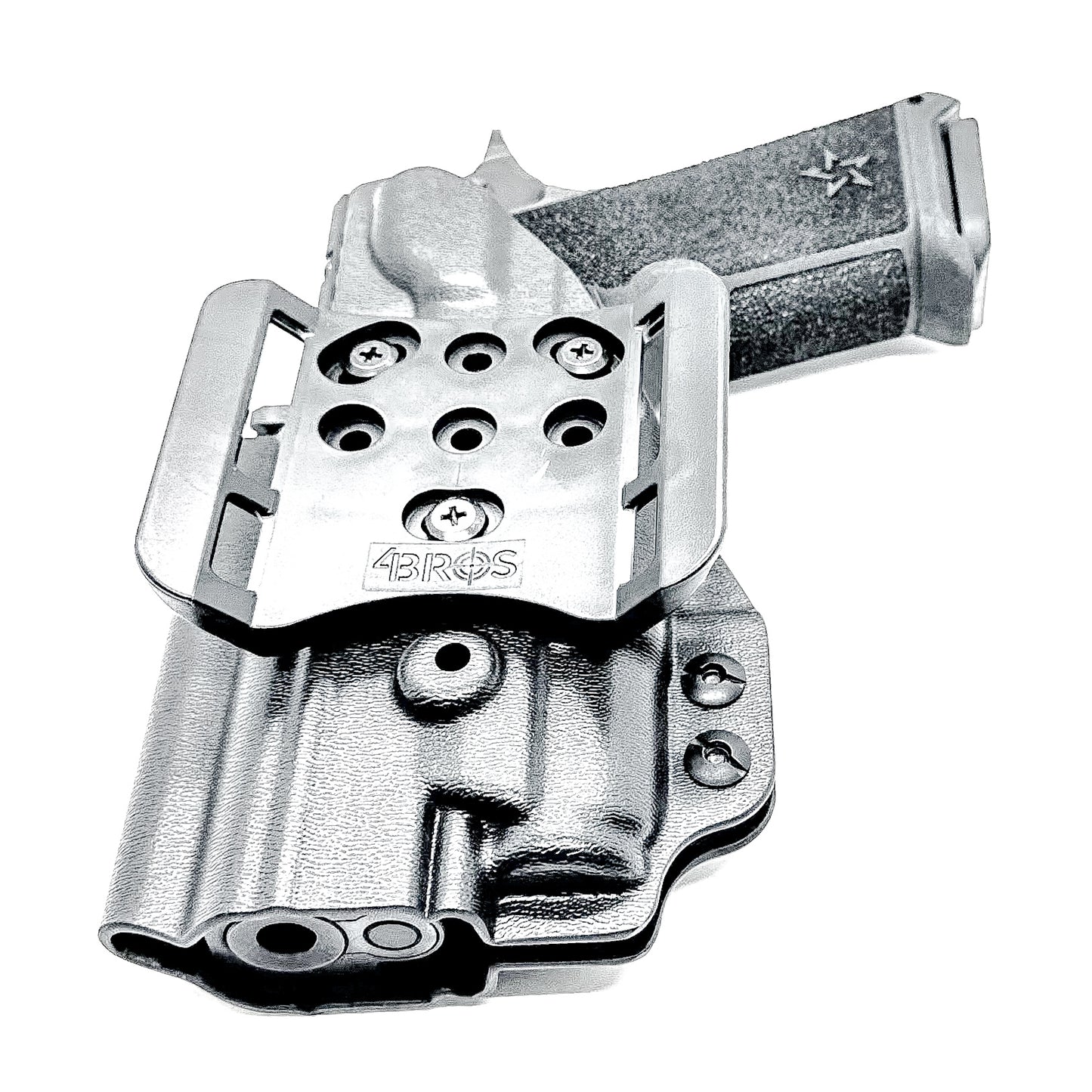 OWB Outside Waistband holster for the Staccato HD P4 and Surefire XC3 from Four Brothers