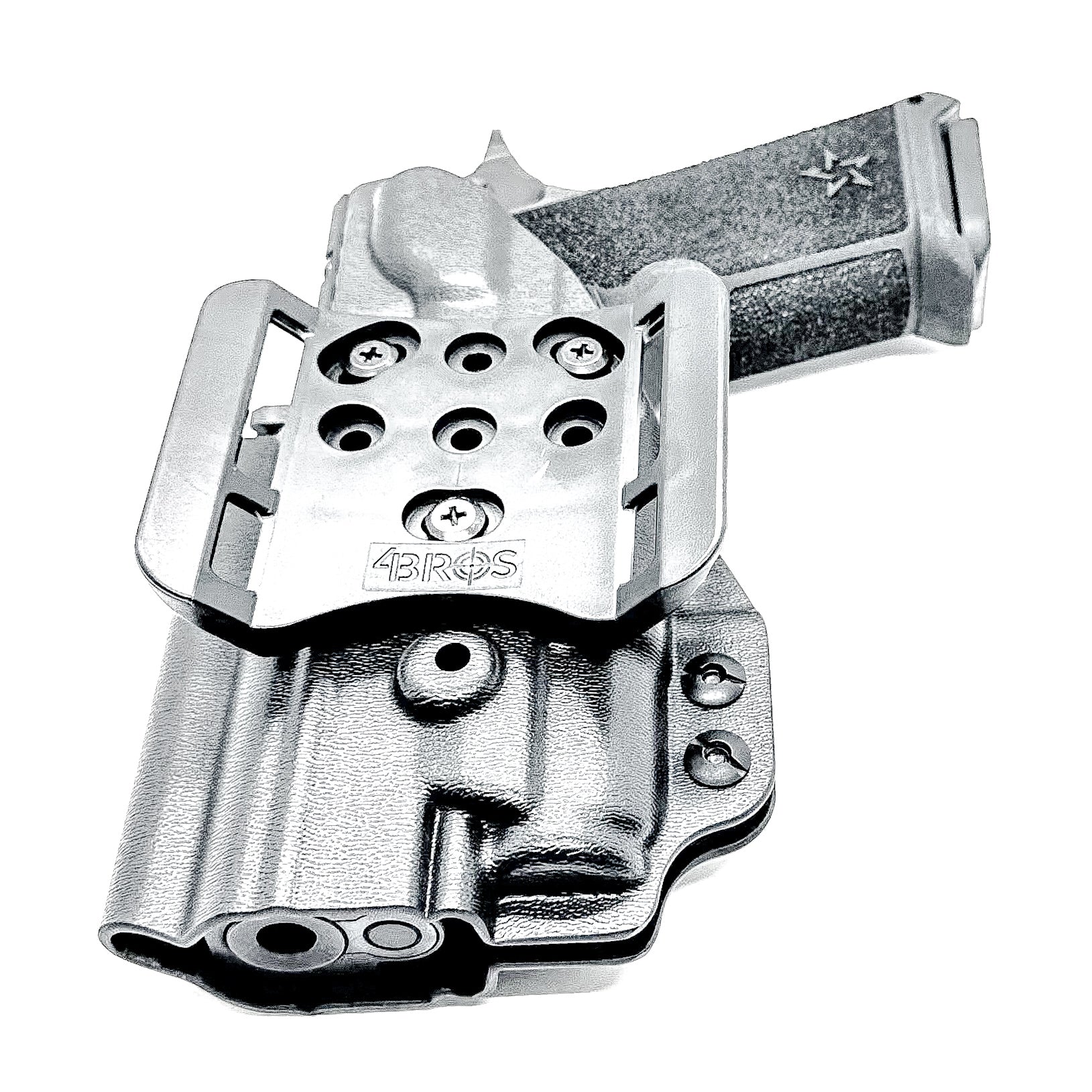 OWB Outside Waistband holster for the Staccato HD P4 and Surefire XC3 from Four Brothers