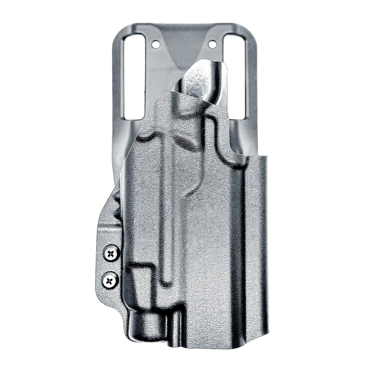 Precision-fit OWB outside the waistband duty & competition holster for the Staccato HD P4 and Streamlight TLR-7 HL-X from Four Brothers. Made in the USA.