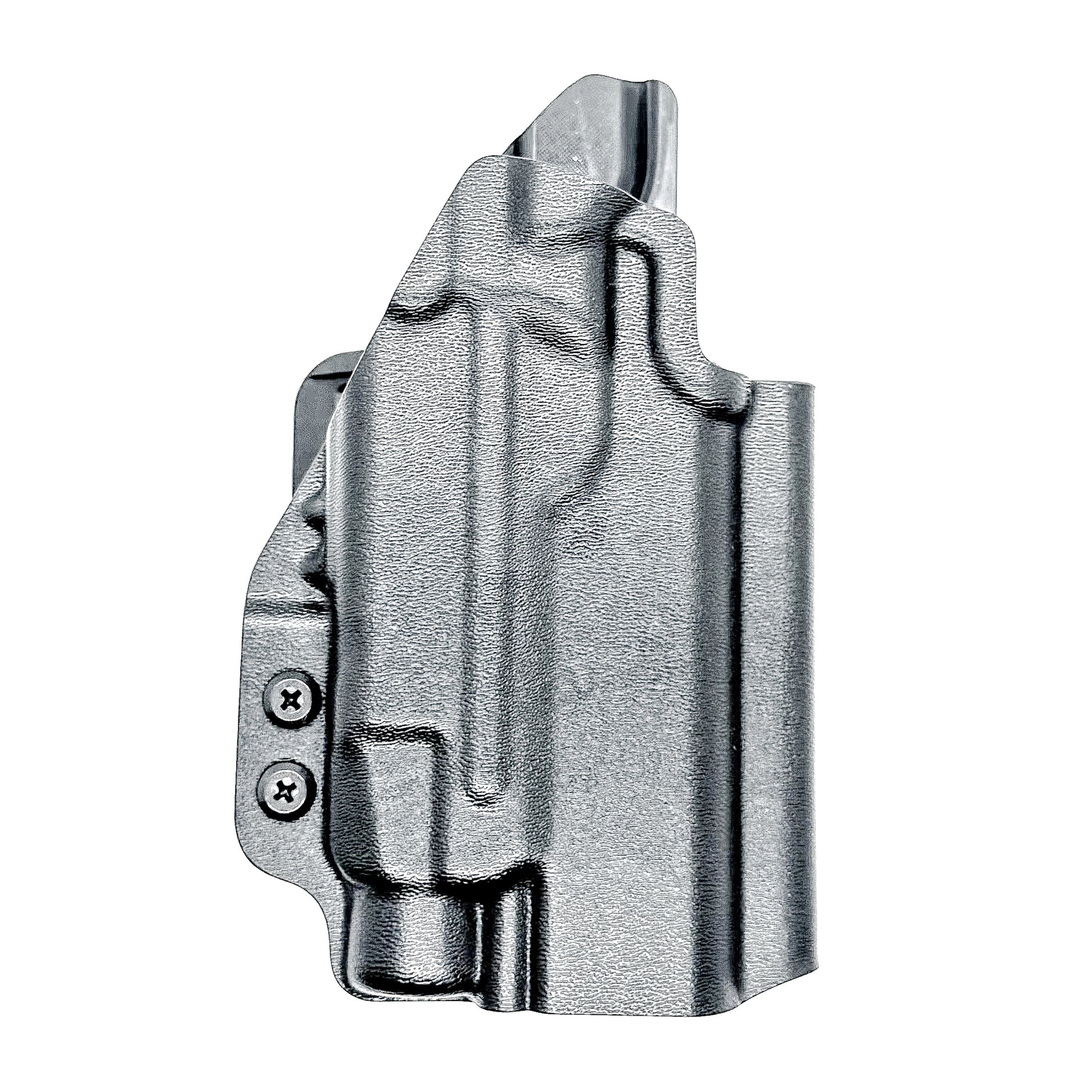 Precision-fit OWB Outside Waistband holster for the Staccato HD P4 and Streamlight TLR-7 HL-X from Four Brothers. Designed for comfort and concealment.