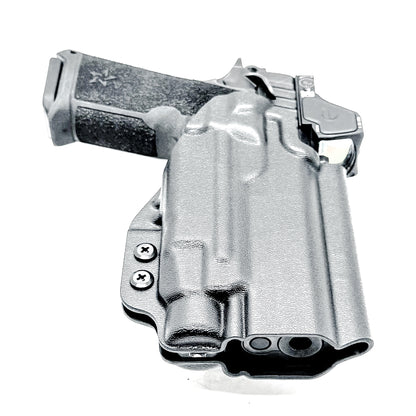 Precision-fit OWB Outside Waistband holster for the Staccato HD P4 and Streamlight TLR-7 HL-X from Four Brothers. Designed for comfort and concealment.