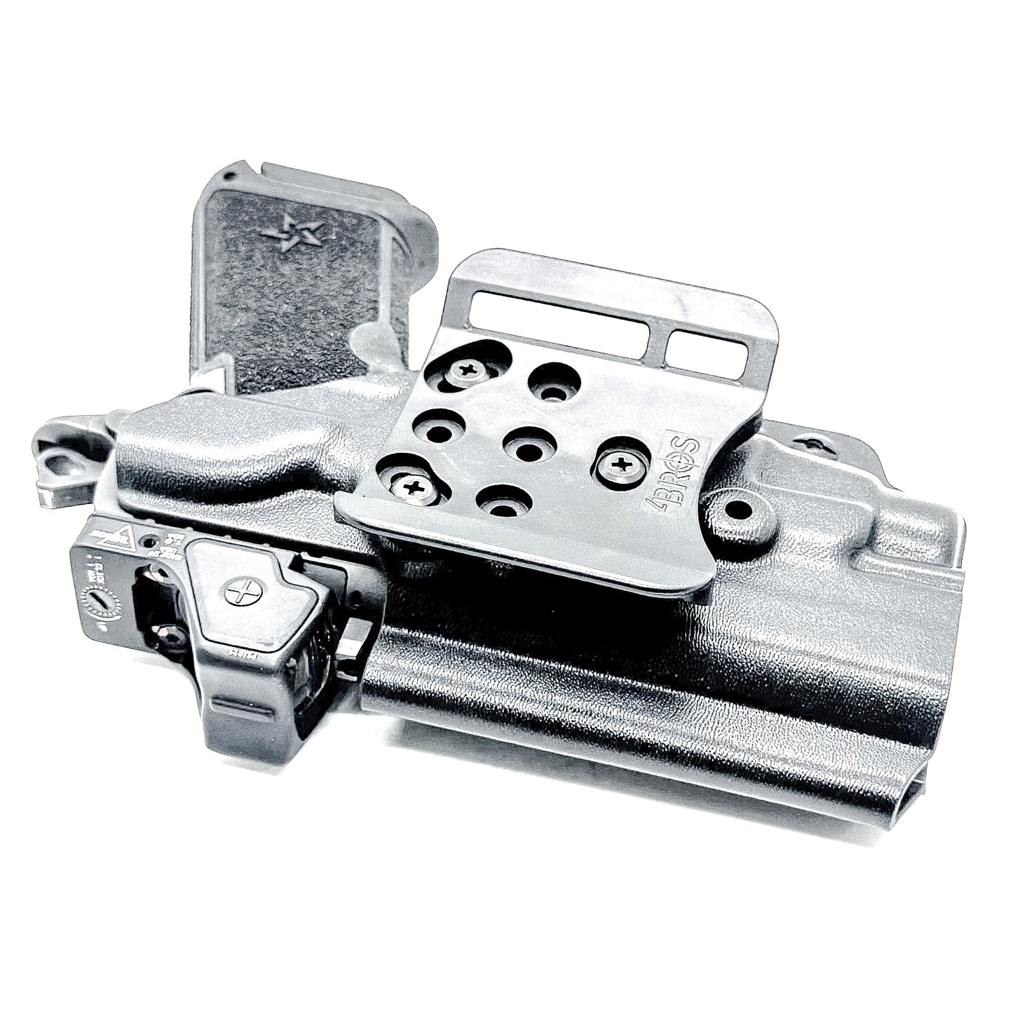 Precision-fit OWB Outside Waistband holster for the Staccato HD P4 and Streamlight TLR-7 HL-X from Four Brothers. Designed for comfort and concealment.