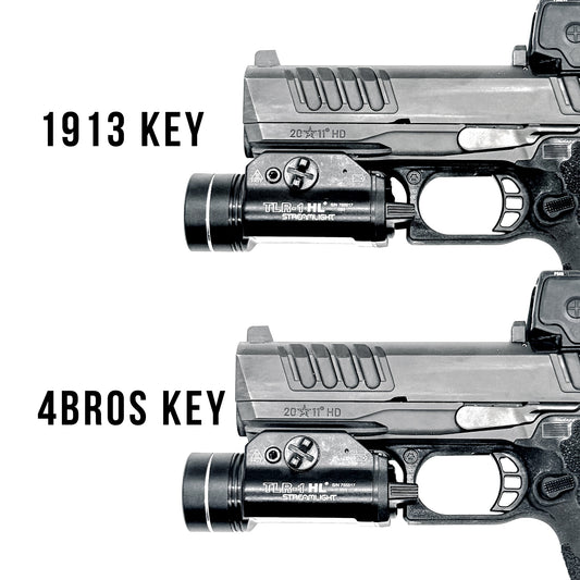 precision-made replacement key is designed specifically for the Staccato HD P4 to reposition the Streamlight TLR-1 HL closer to the trigger guard