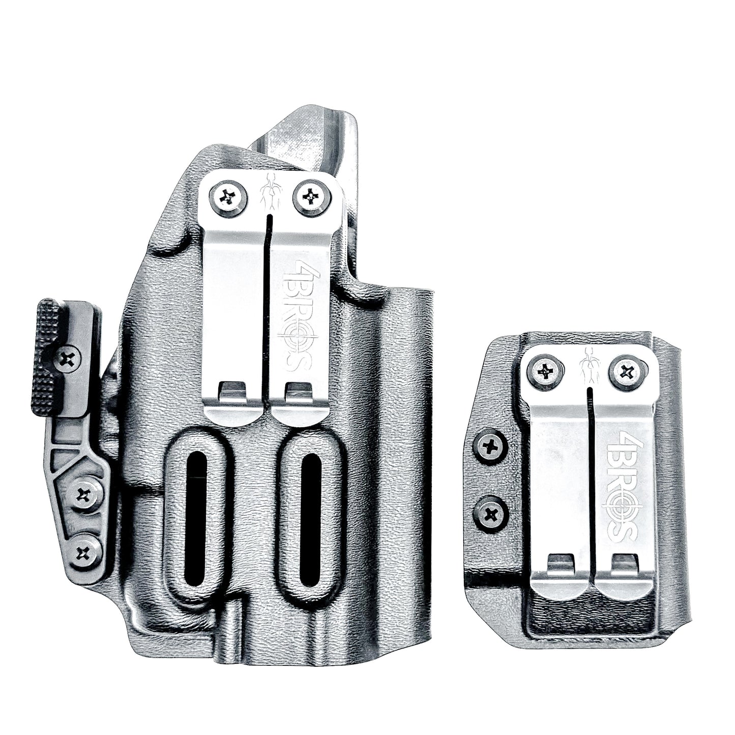 Black Staccato C4X & Surefire X3C IWB Holster & Magazine Pouch IWB AIWB Inside Waistband Combo shown with DCC Monoblock and a modwing.