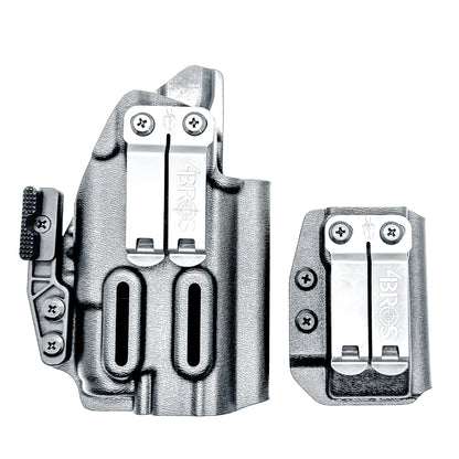 Black Staccato C4X & Surefire X3C IWB Holster & Magazine Pouch IWB AIWB Inside Waistband Combo shown with DCC Monoblock and a modwing.