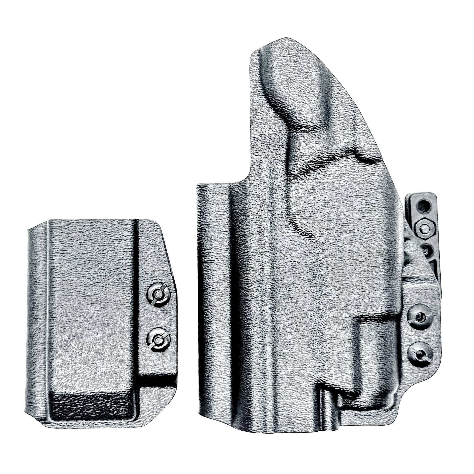 Black Staccato C4X & Surefire X3C IWB Holster & Magazine Pouch IWB AIWB Inside Waistband Combo shown with DCC Monoblock and a modwing.