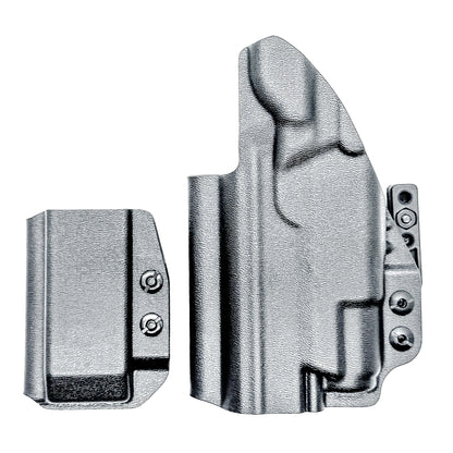 Black Staccato C4X & Surefire X3C IWB Holster & Magazine Pouch IWB AIWB Inside Waistband Combo shown with DCC Monoblock and a modwing.