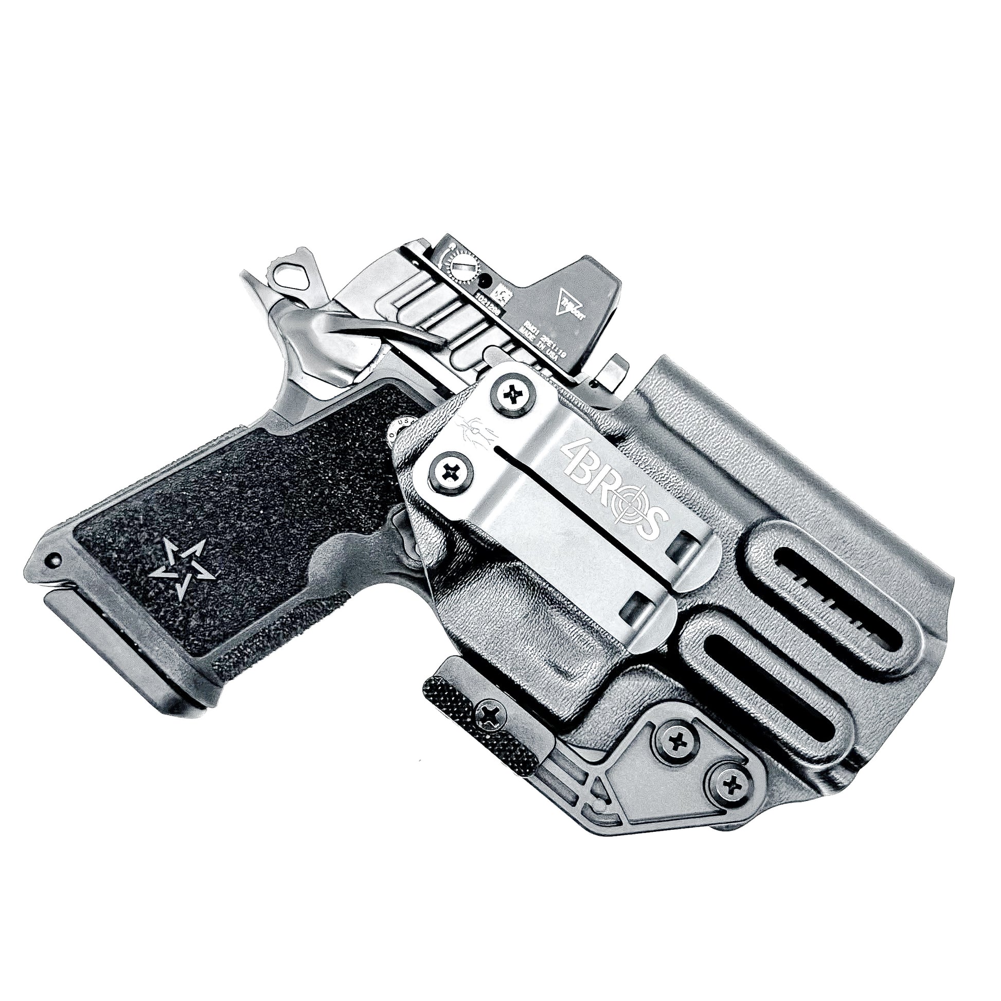 Precision-fit IWB inside the waistband holster for the Staccato HD C3.6 from Four Brothers. Slim, secure, and adjustable for optimal comfort and concealment.