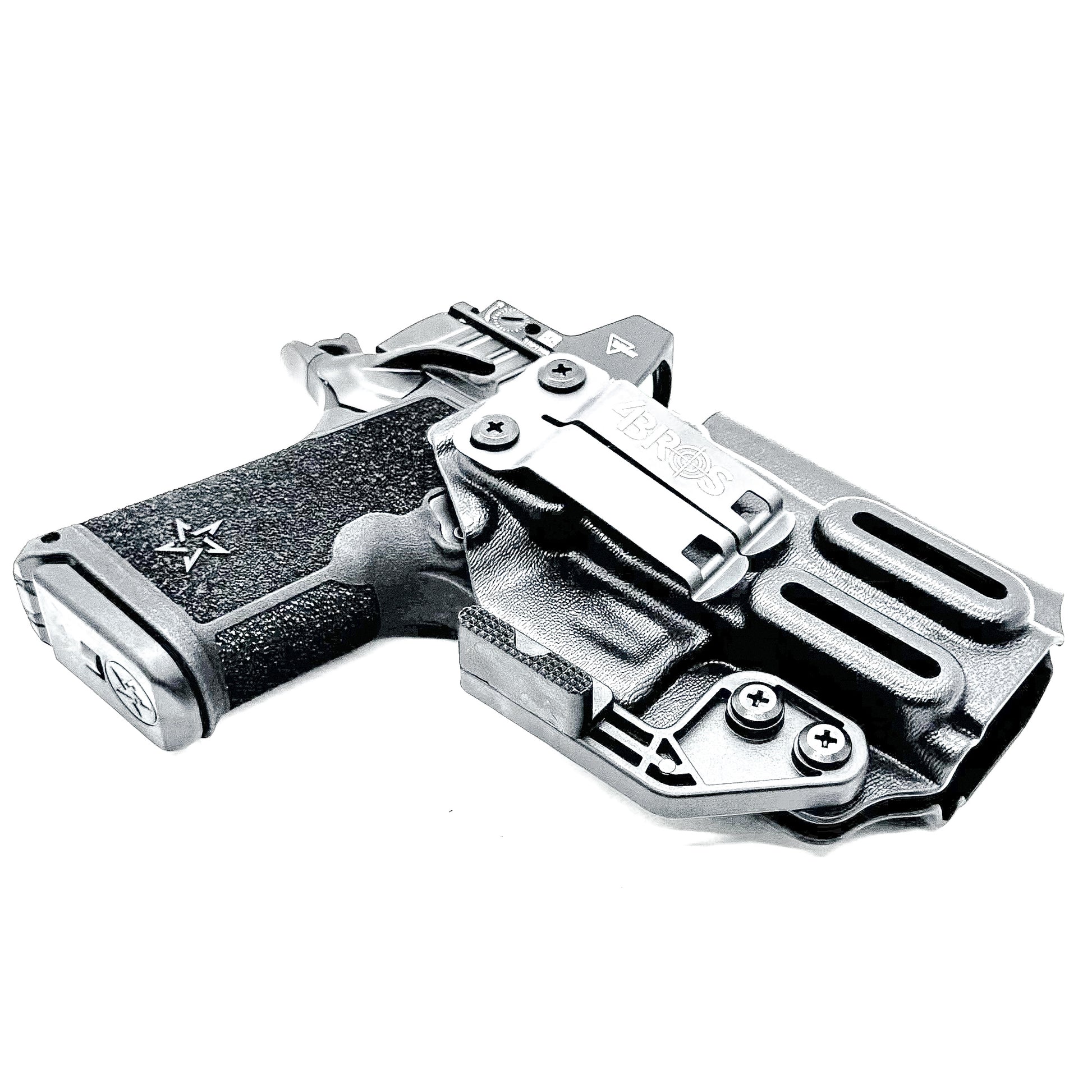 Precision-fit IWB inside the waistband holster for the Staccato HD C3.6 from Four Brothers. Slim, secure, and adjustable for optimal comfort and concealment.