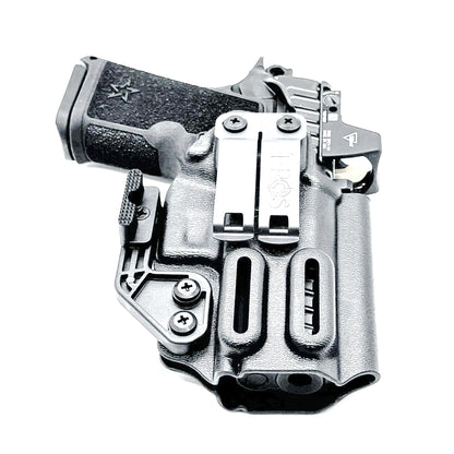 Precision-fit IWB inside the waistband holster for the Staccato HD C3.6 from Four Brothers. Slim, secure, and adjustable for optimal comfort and concealment.