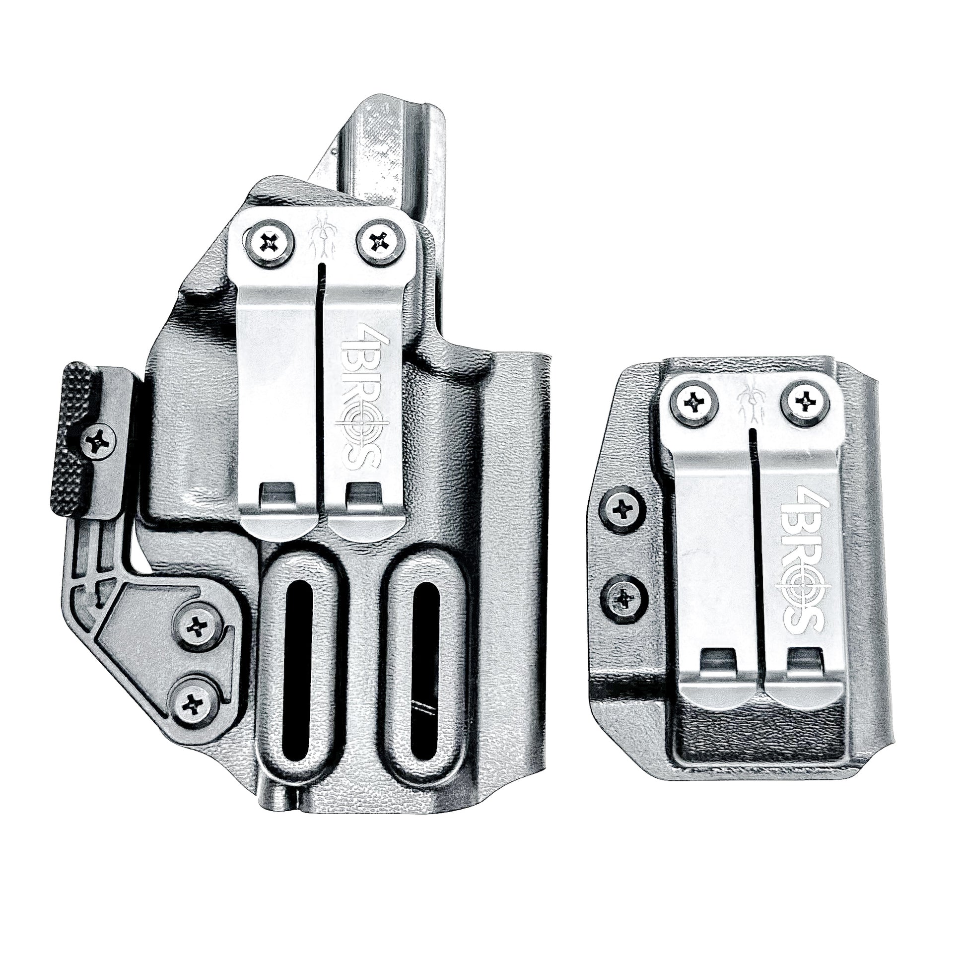 IWB holster combo for Staccato HD C3.6 and Glock 9MM mags. Includes mag carrier, Modwing, and Monoblock clips. Ships fast from the USA.