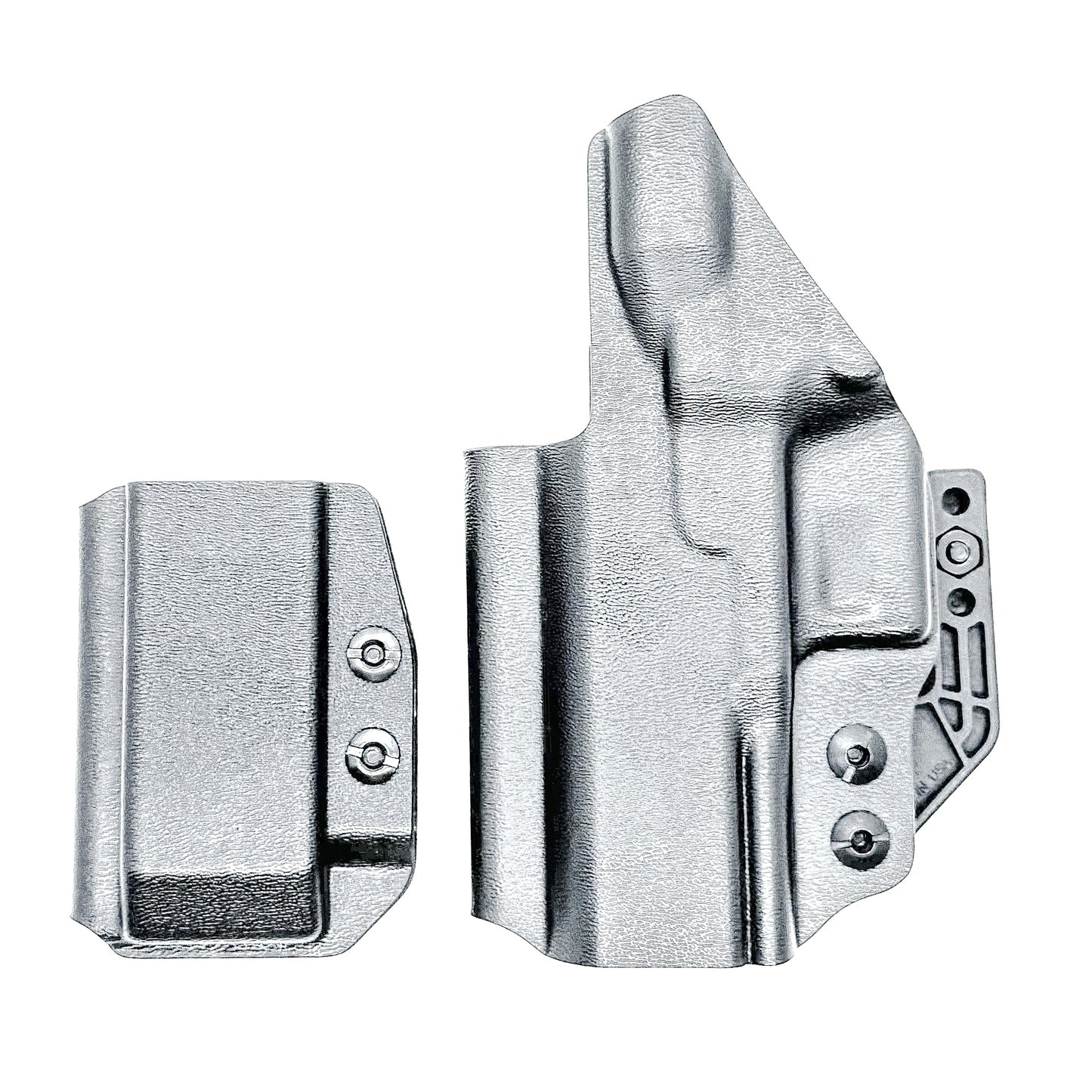 IWB holster combo for Staccato HD C3.6 and Glock 9MM mags. Includes mag carrier, Modwing, and Monoblock clips. Ships fast from the USA.