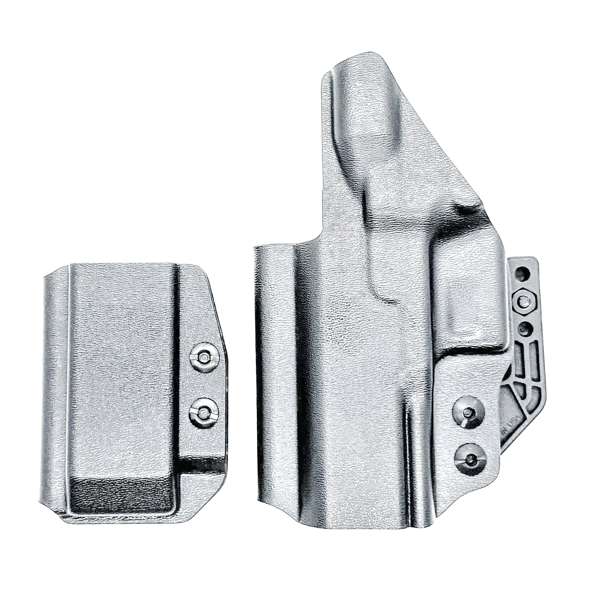 IWB holster combo for Staccato HD C3.6 and Glock 9MM mags. Includes mag carrier, Modwing, and Monoblock clips. Ships fast from the USA.