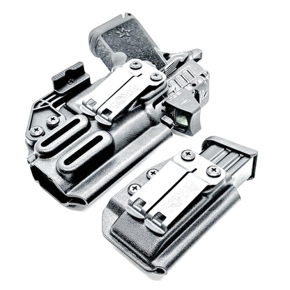 IWB holster combo for Staccato HD C3.6 and Glock 9MM mags. Includes mag carrier, Modwing, and Monoblock clips. Ships fast from the USA.