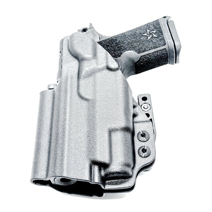 Black Durable IWB  Inside Waistband holster for the Staccato C3.6 with a Surefire XC3 shown with a DCC Monoblock and a Modwing.