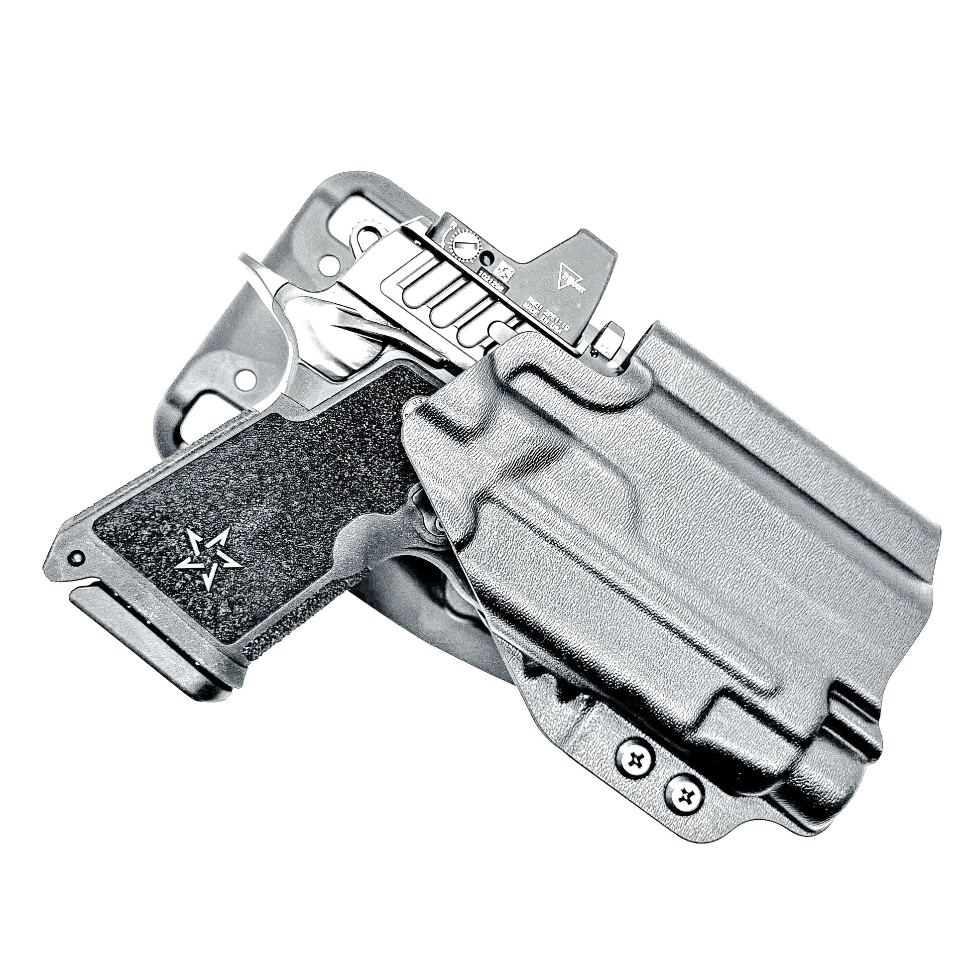 Duty and Competiton OWB Holster fits the Staccato HD C3.6 with TLR-7 HL-X .  Black with duty drop attachment.