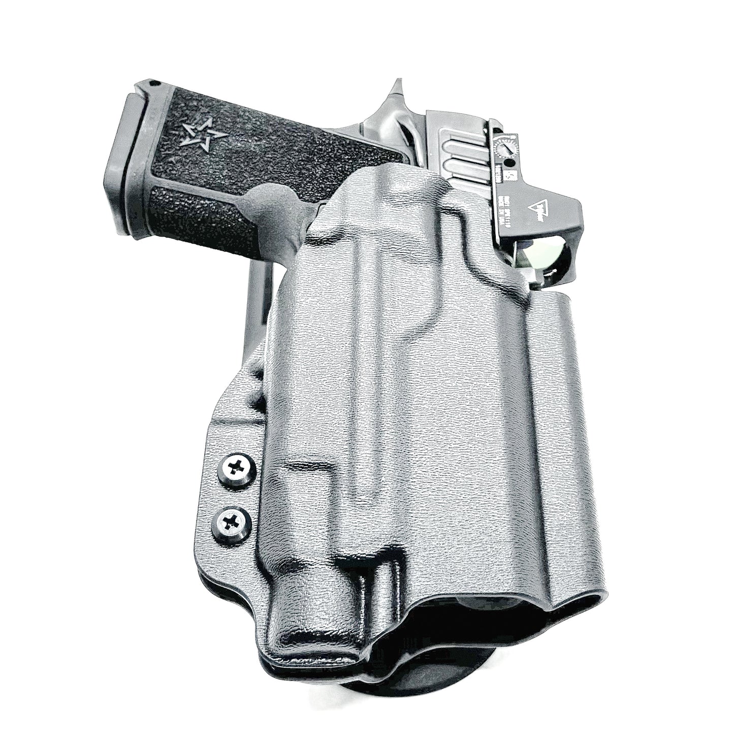 Duty and Competiton OWB Holster fits the Staccato HD C3.6 with TLR-7 HL-X .  Black with duty drop attachment.