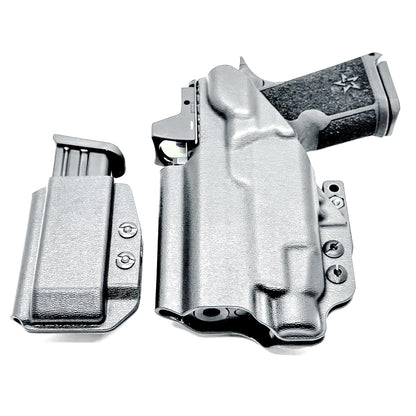 Custom IWB holster for Staccato HD C3.6 with Streamlight TLR-7 HL-X and Glock 9MM mag carrier. Optics-ready, adjustable retention, made in the USA.