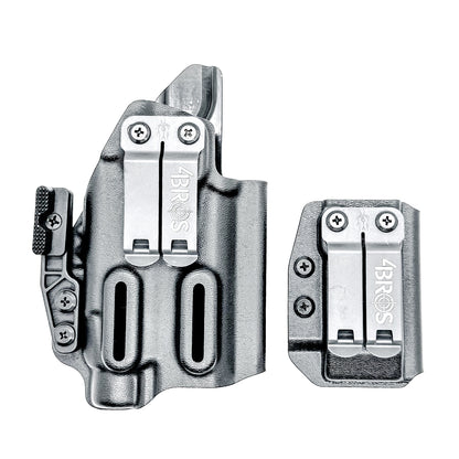 Custom IWB holster for Staccato HD C3.6 with Streamlight TLR-7 HL-X and Glock 9MM mag carrier. Optics-ready, adjustable retention, made in the USA.