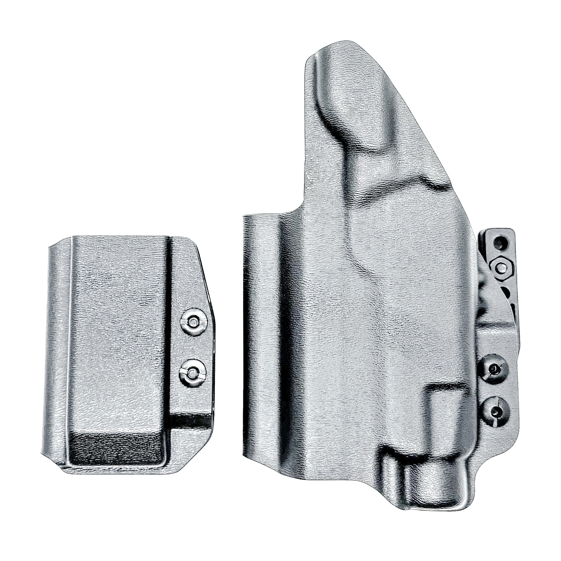 Custom IWB holster for Staccato HD C3.6 with Streamlight TLR-7 HL-X and Glock 9MM mag carrier. Optics-ready, adjustable retention, made in the USA.