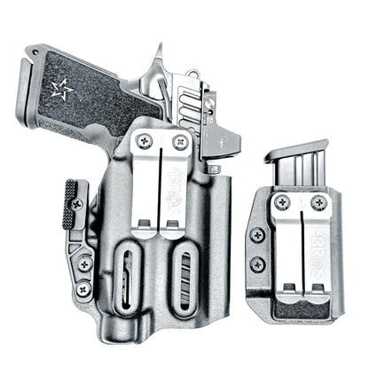 Custom IWB holster for Staccato HD C3.6 with Streamlight TLR-7 HL-X and Glock 9MM mag carrier. Optics-ready, adjustable retention, made in the USA.