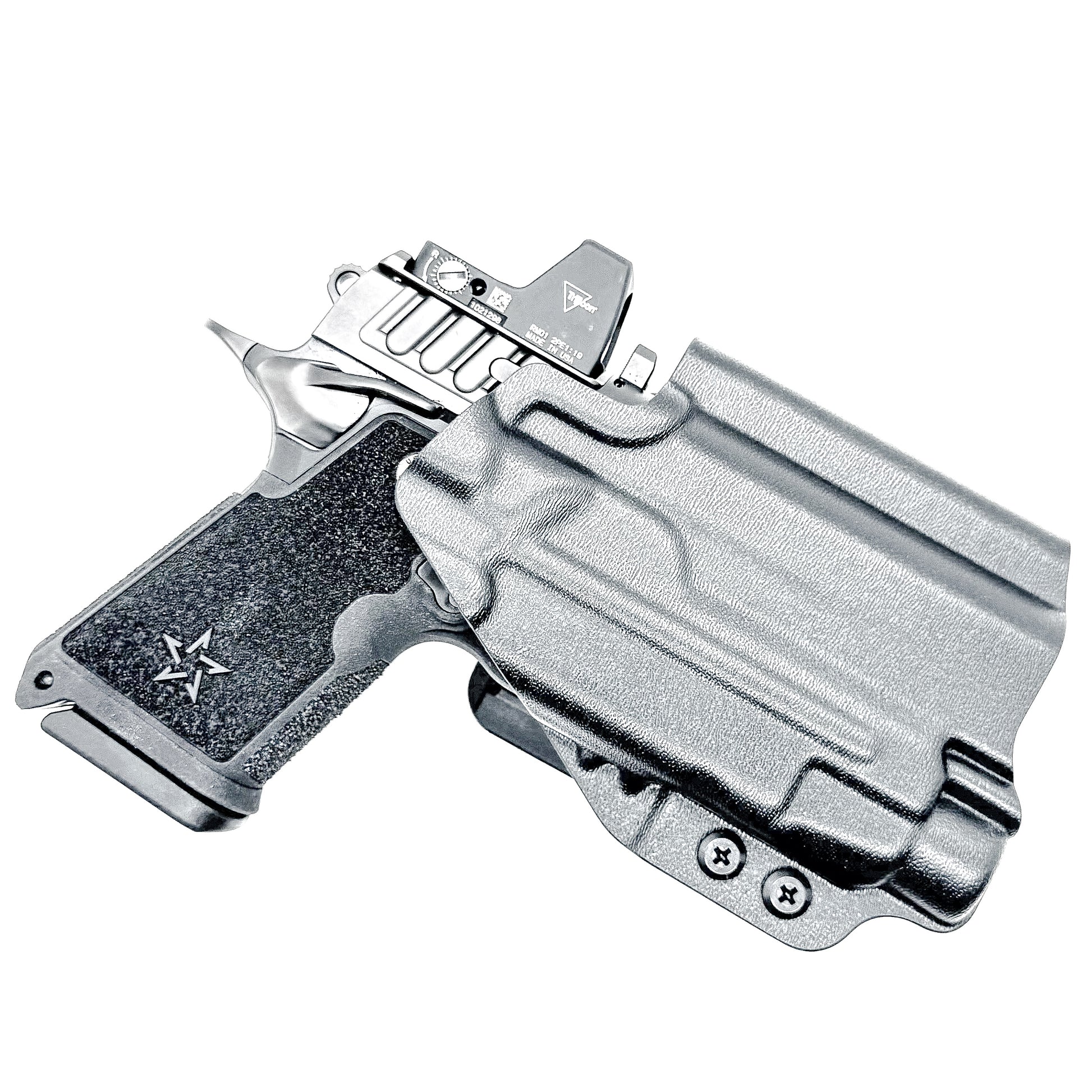 Black OWB Outside Waistband Holster for the Staccato HD C3.6 and Streamlight TLR-7 HL-X with 4Bros 1.5" Belt Slide.