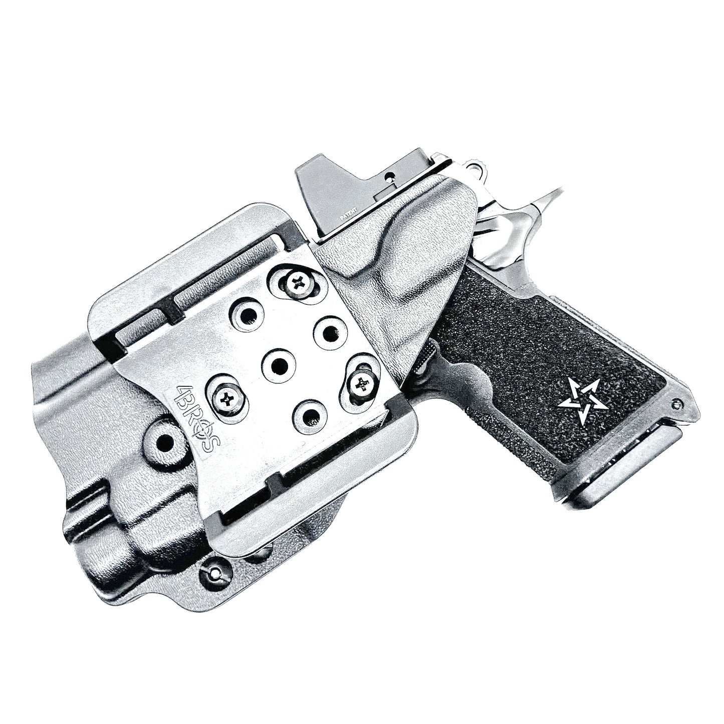 Black OWB Outside Waistband Holster for the Staccato HD C3.6 and Streamlight TLR-7 HL-X with 4Bros 1.5" Belt Slide.