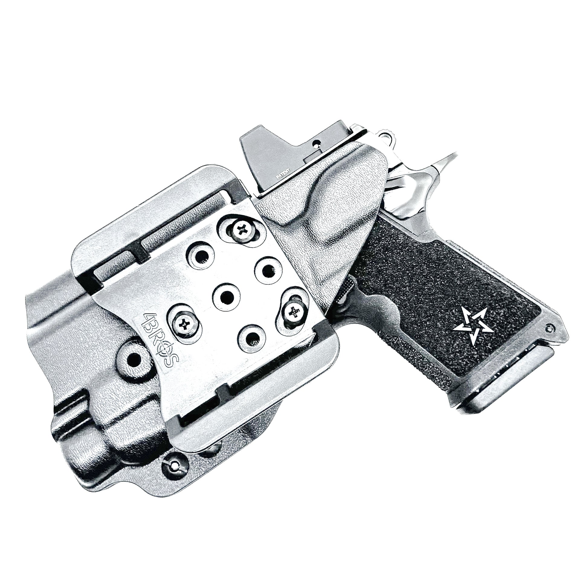 Black OWB Outside Waistband Holster for the Staccato HD C3.6 and Streamlight TLR-7 HL-X with 4Bros 1.5" Belt Slide.