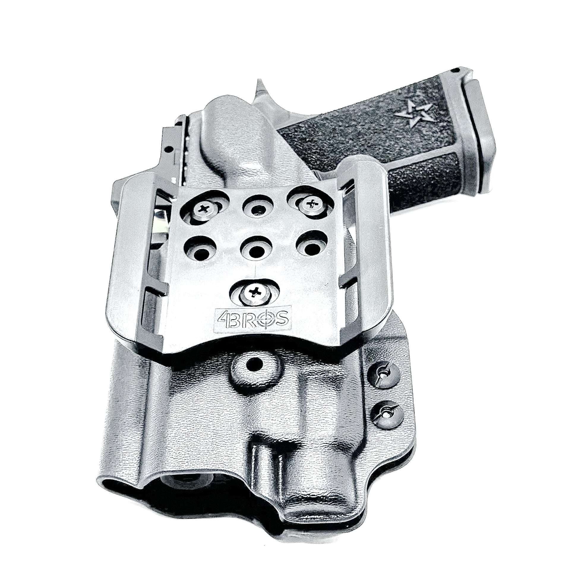 Black OWB Outside Waistband Holster for the Staccato HD C3.6 and Streamlight TLR-7 HL-X with 4Bros 1.5" Belt Slide.