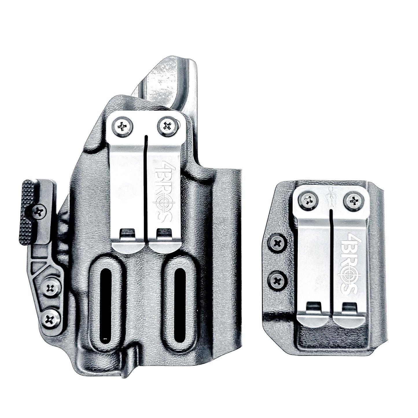 Custom IWB holster for Staccato HD C3.6 with Streamlight TLR-7 Sub and Glock 9 MM mag carrier. Optics-ready, adjustable, durable, and made in the USA.