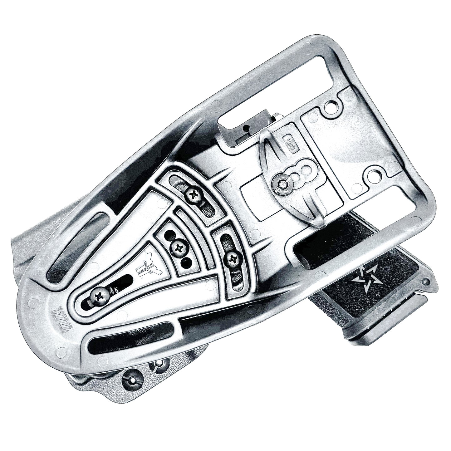 Black Duty and Competition OWB holster for the Staccato HD C3.6 and Strreamlight TLR-7 X with a duty drop attachment.