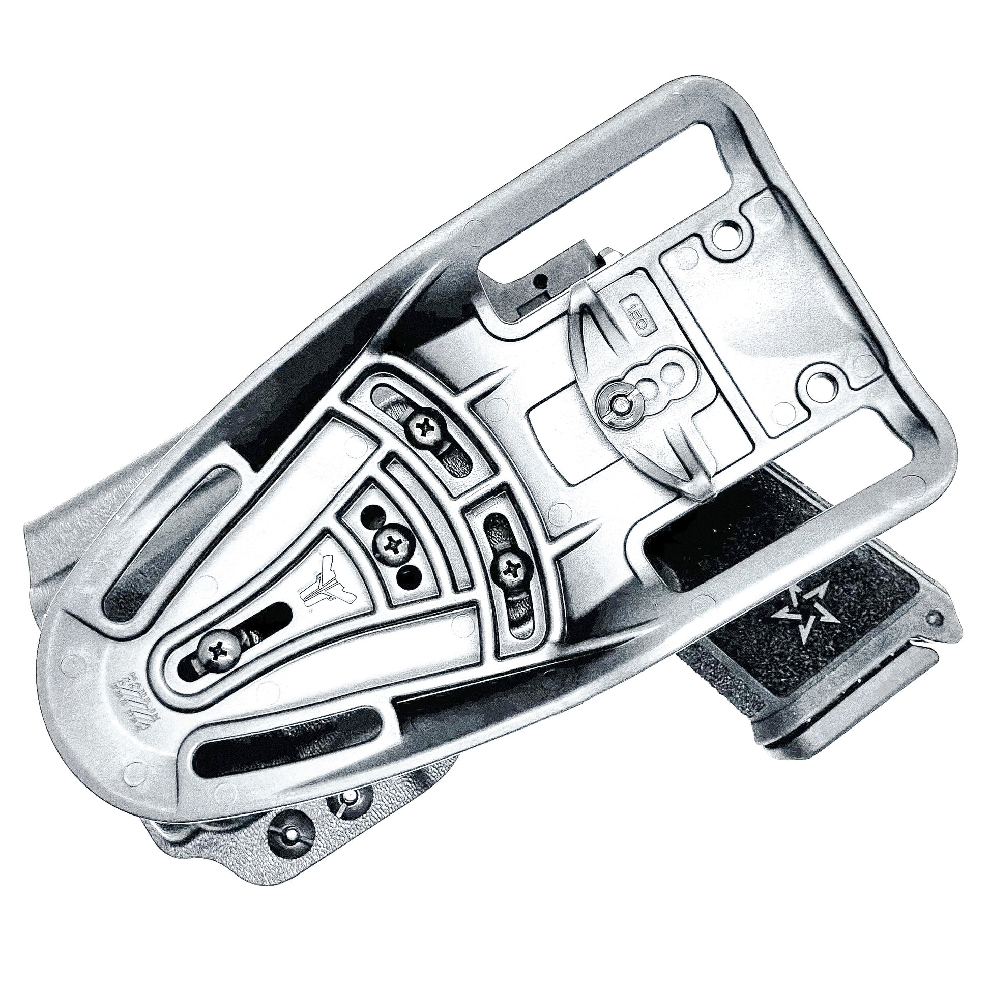 Black Duty and Competition OWB holster for the Staccato HD C3.6 and Strreamlight TLR-7 X with a duty drop attachment.