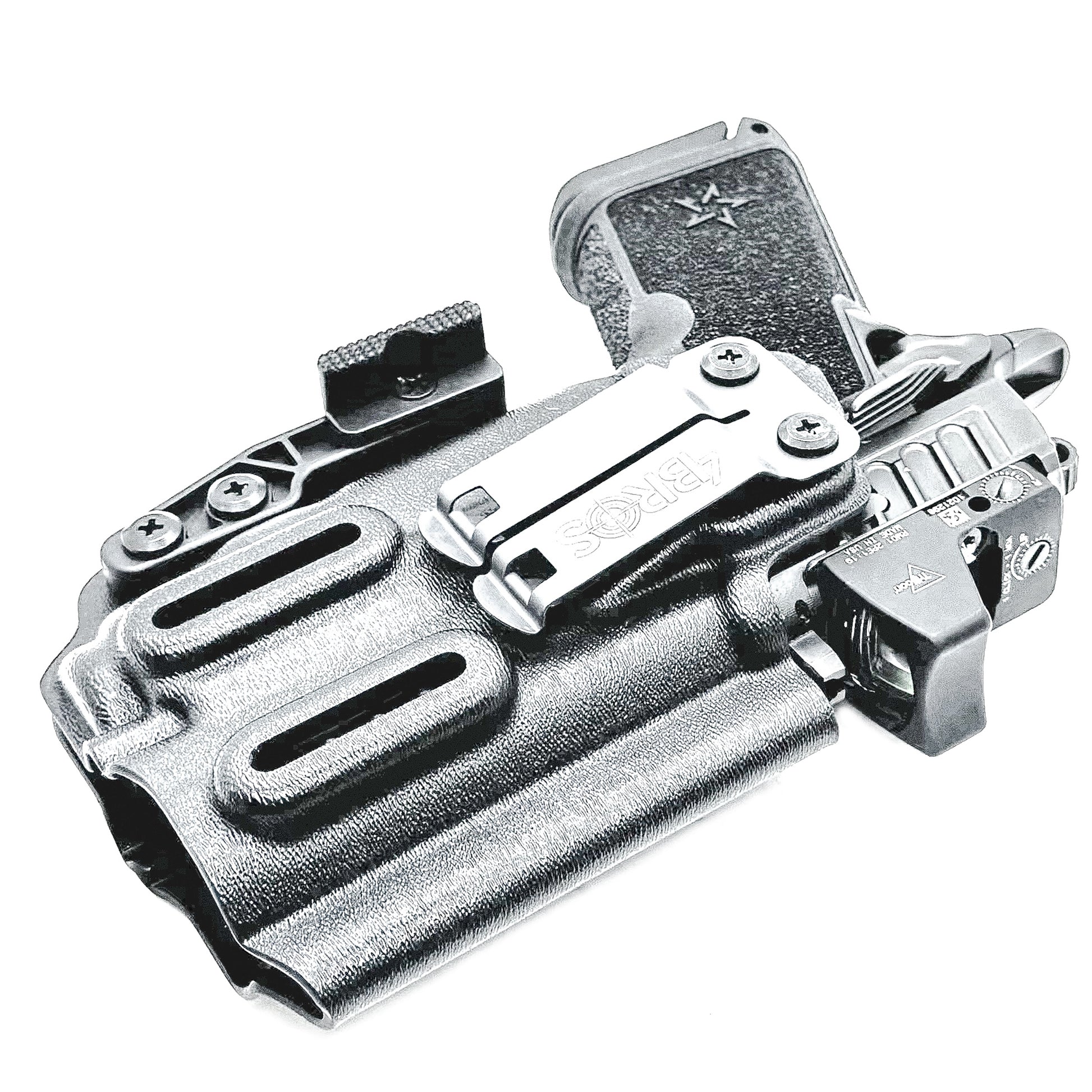 Inside Waistband IWB holster for the Staccato HD C3.6 and Streamlight TLR-7 X in black with the DCC monoblock and a modwing.