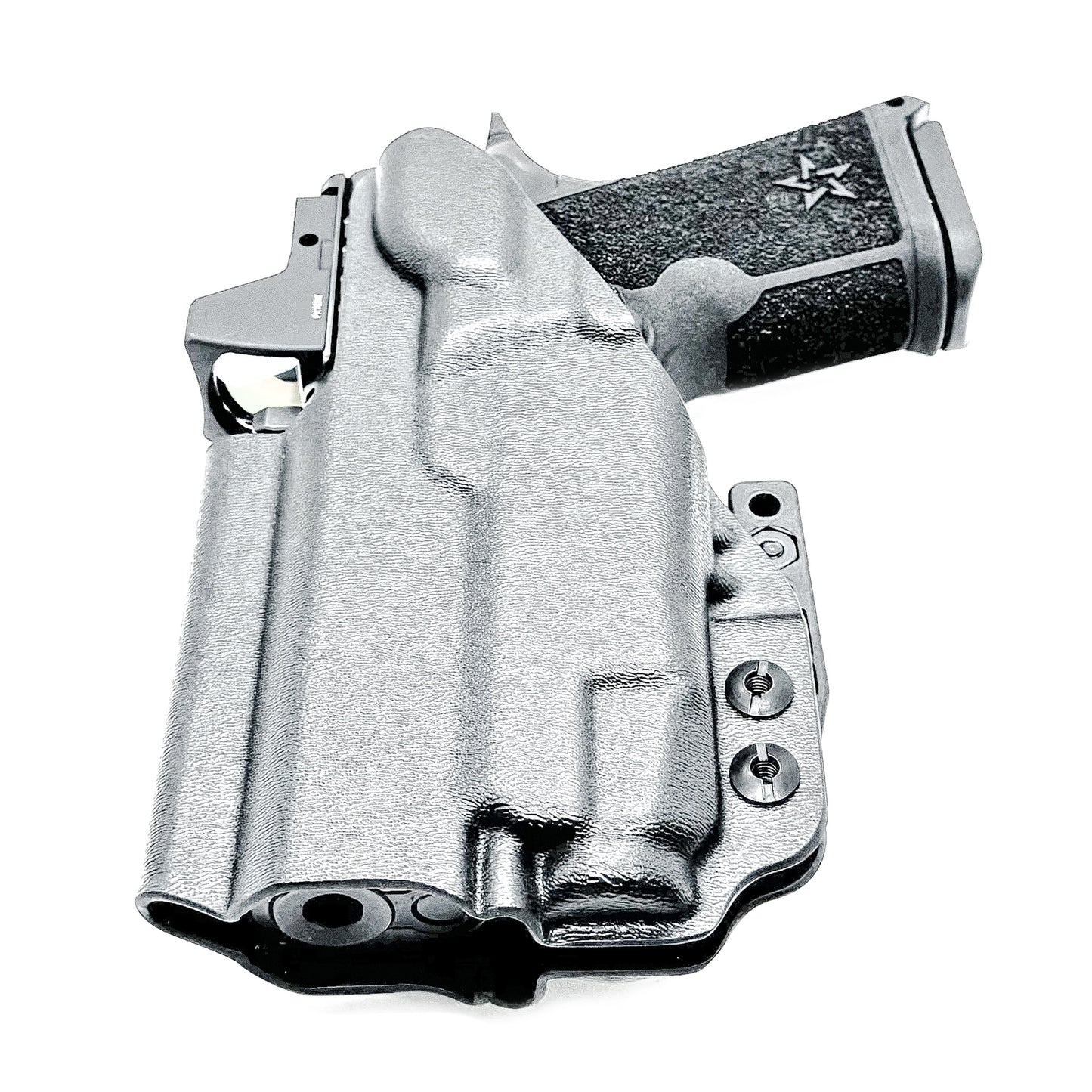 Inside Waistband IWB holster for the Staccato HD C3.6 and Streamlight TLR-7 X in black with the DCC monoblock and a modwing.